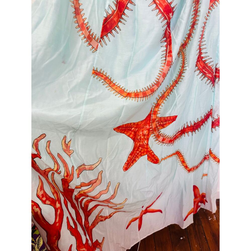 MUMA WORLD Blue Red Starfish Print Sleeveless
Ursa Maxi Dress size Large - Picture 16 of 16